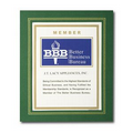 Basic Green Leatherette Certificate Frame (11"x13")